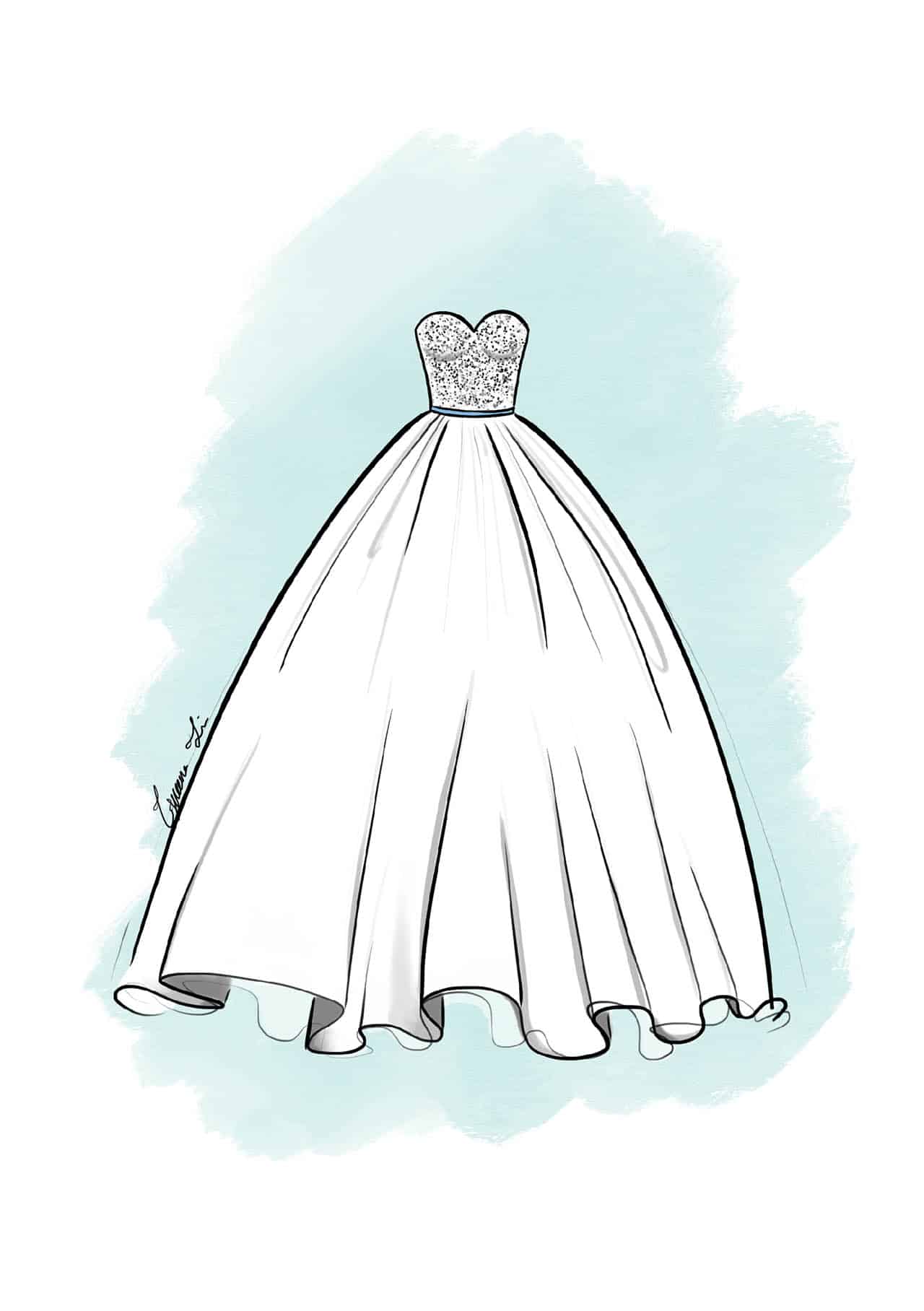 Ball Gown Wedding Dress Drawing Easy krkfm