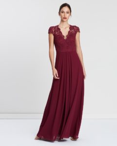 Laced With Romance In Merlot Red