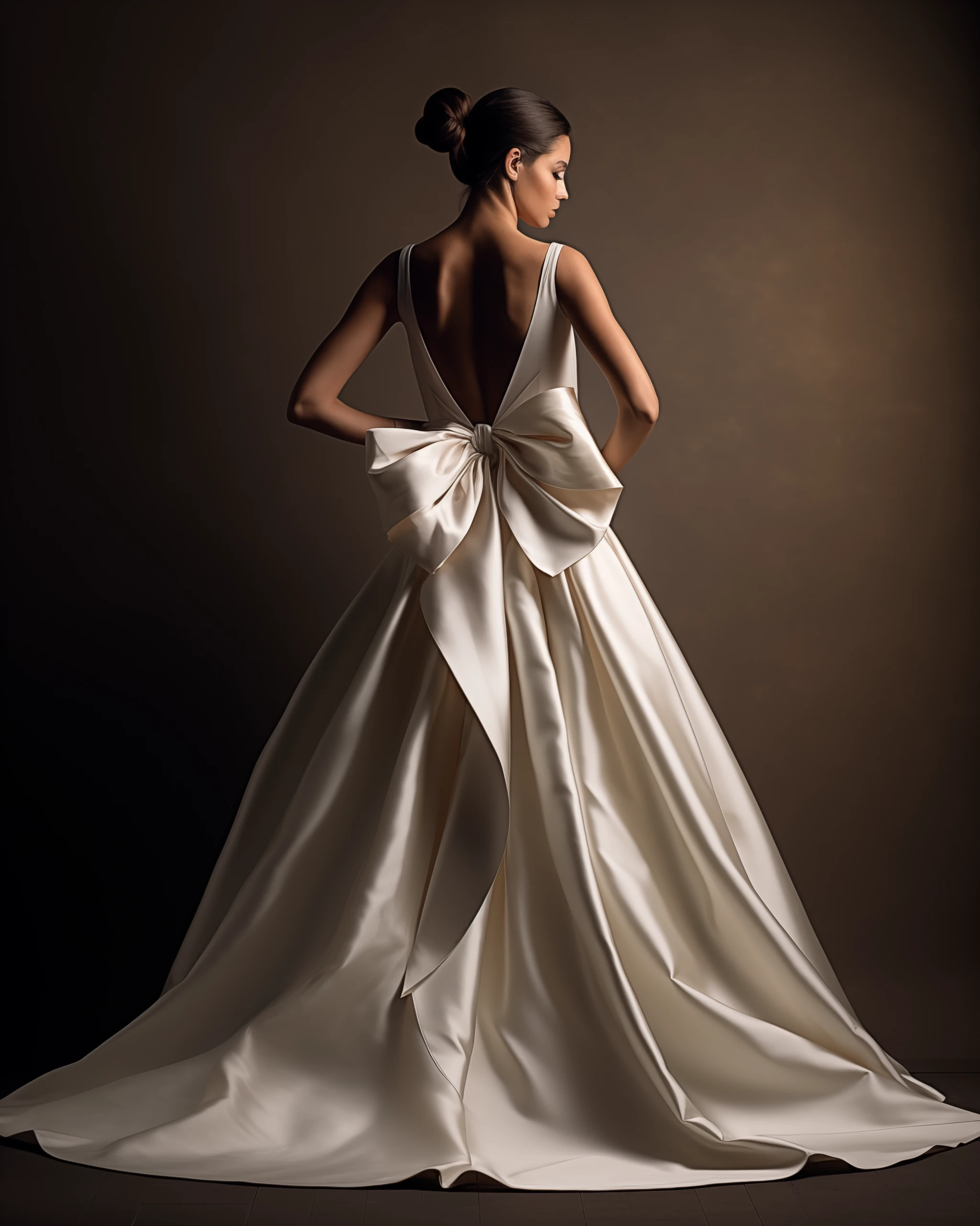 A breathtaking victorian gown showcasing intricate details and a stunning  silhouette on Craiyon